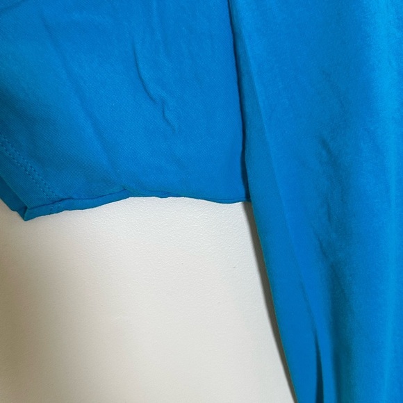 VINTAGE MADE IN USA 1993 Jerzees Blue Short Sleeve Tee with Graphic Design - Picture 6 of 7